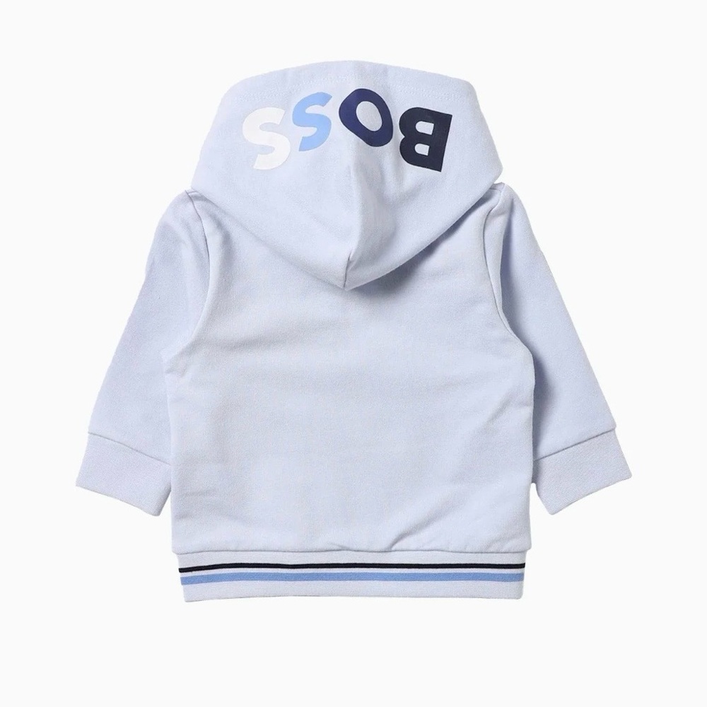 Great condition Boss Pastel Blue Hoodie with Logo